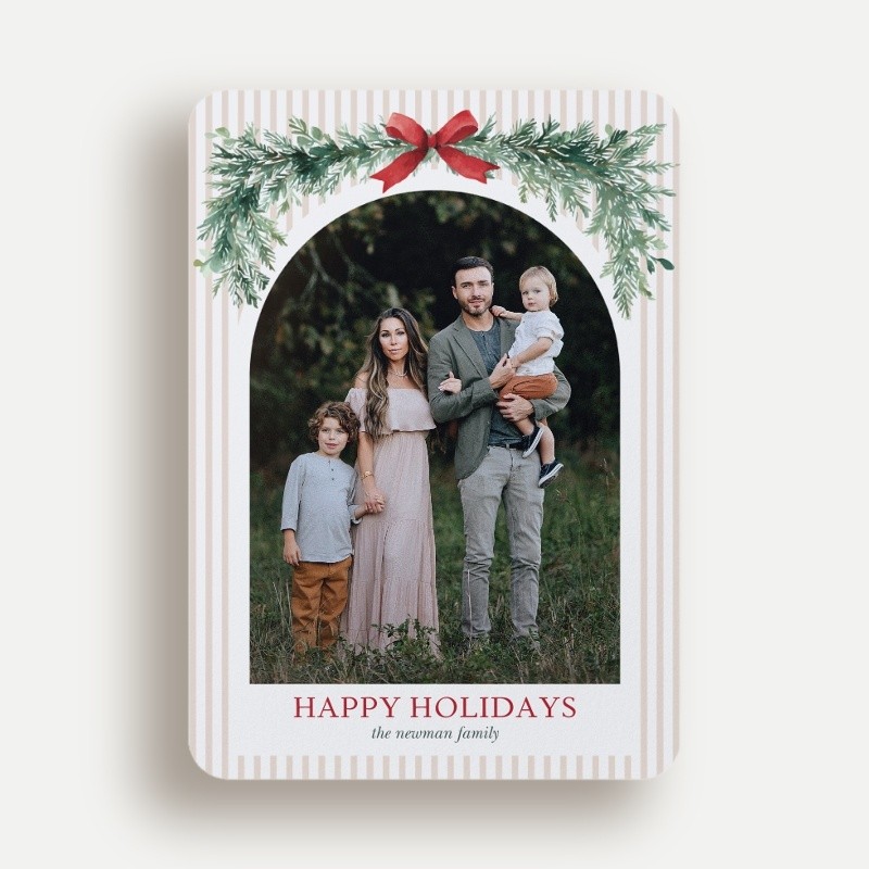 Garland Bow Holiday Card