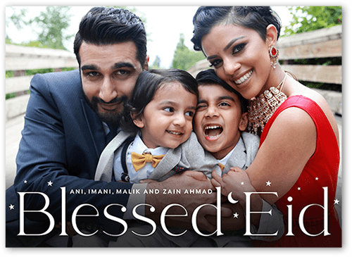 Basic Blessed 5x7 Black  Eid Card