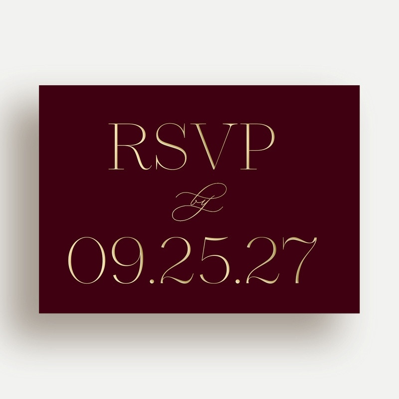 Elegant Gold Wedding RSVP Cards