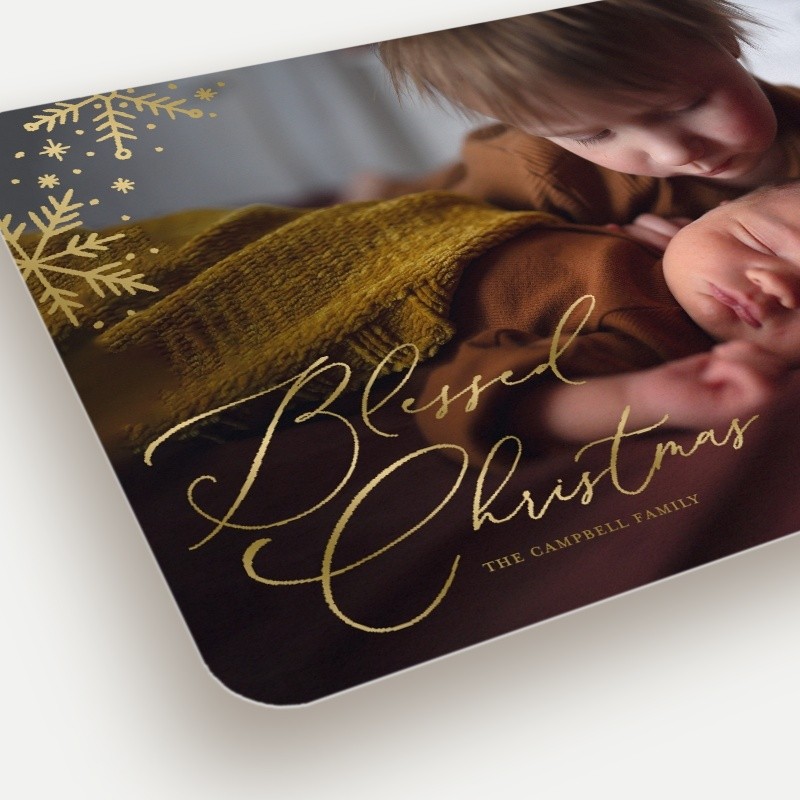 Delicate Flakes Holiday Card