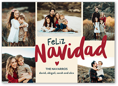 Loving Season 5x7 Beige  Holiday Card