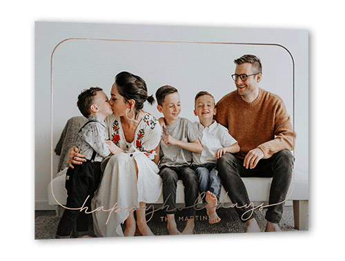 Writing Frame 5x7 White  Holiday Card