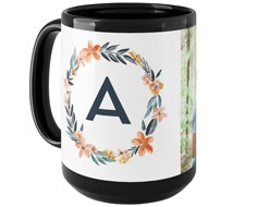 Bright Floral Wreath Monogram