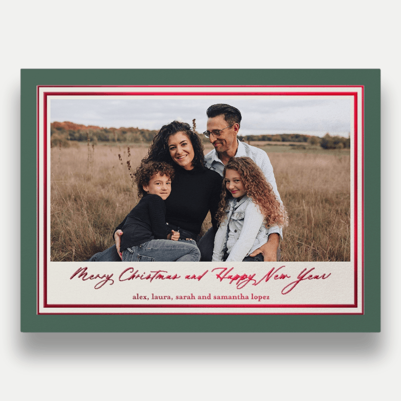 Classic Matted Holiday Card