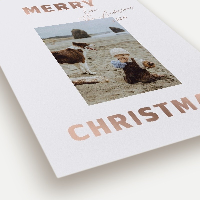 Modern Signature Holiday Card