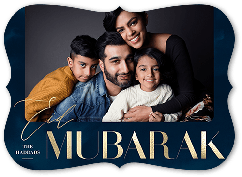 Statement Script 5x7 Black  Eid Card