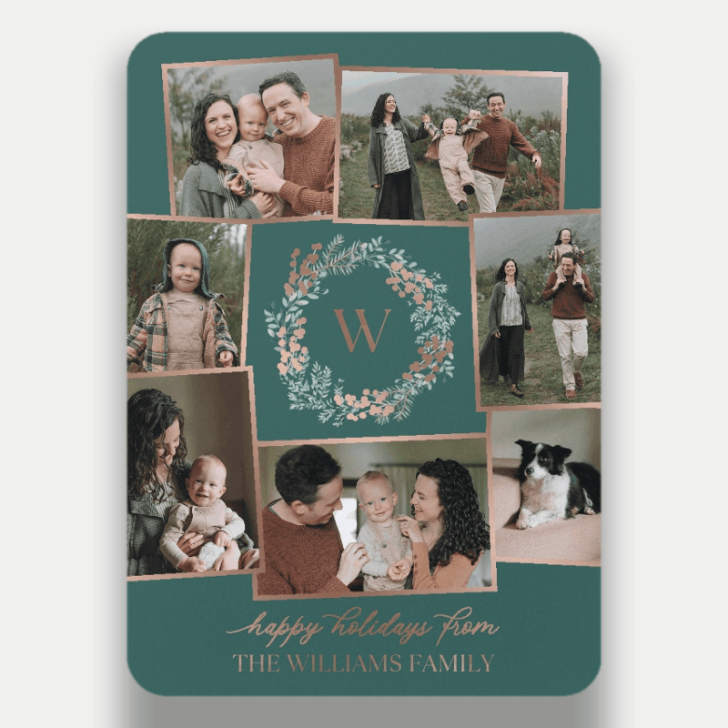Wreath Monogram Holiday Card
