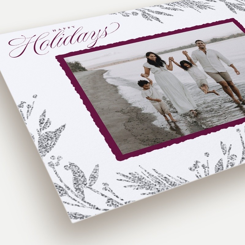Shimmering Botanical Holiday Card