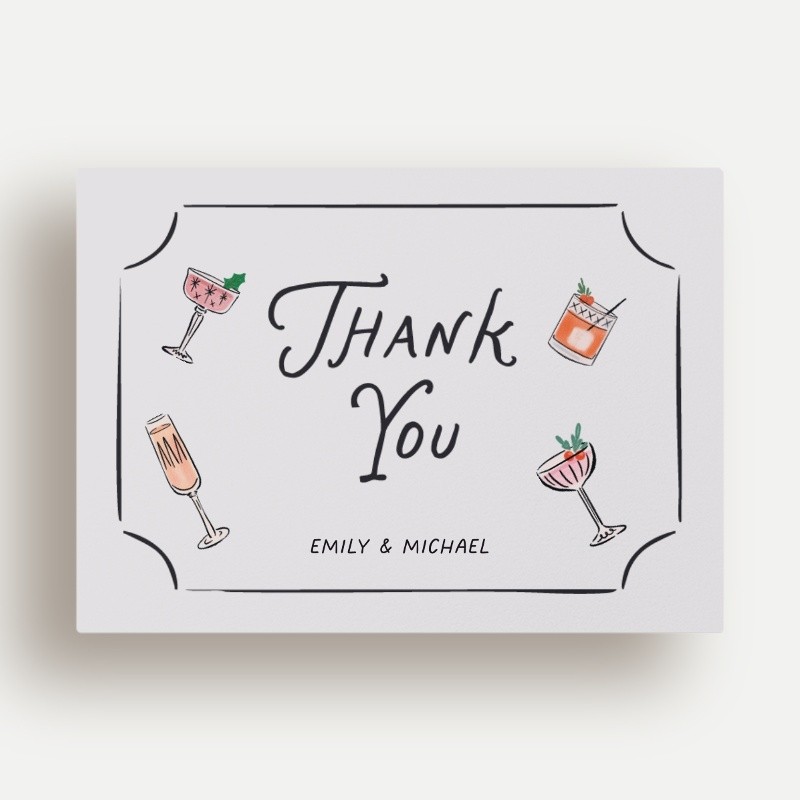 Framed Drinks Thank You Card