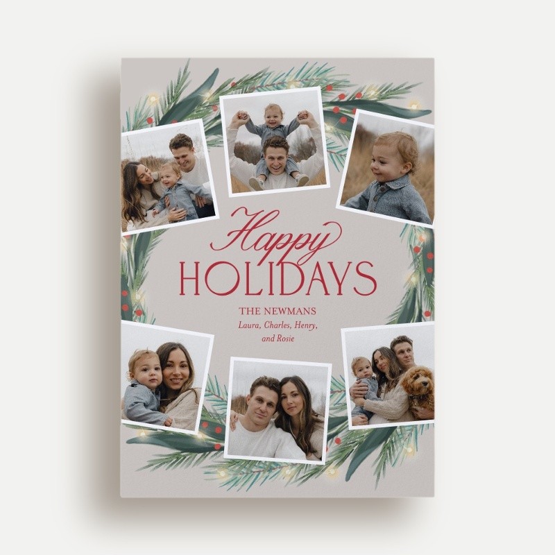 Encircled Wreath Holiday Card