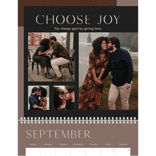 Modern Dark Neutrals Calendar