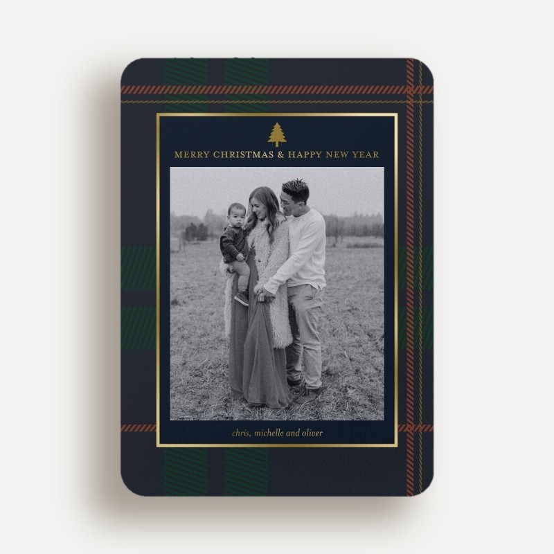 Plaid Elegant Holiday Card