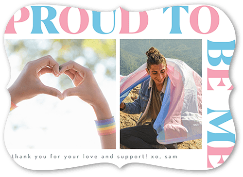 Proud Pastels 5x7 White  Pride Card