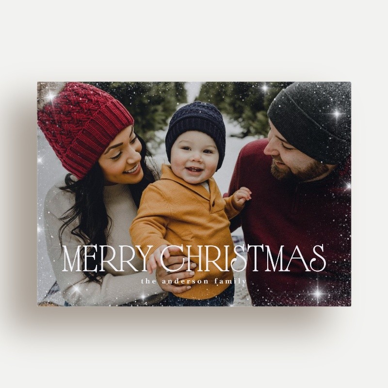 Starry Sparkle Holiday Card