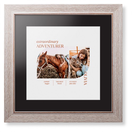 Framed Prints: Favorite Infographic​ Rustic Modern Frame Black Top Mat White Bottom Mat 12x12 Brown 2 Photos Shutterfly