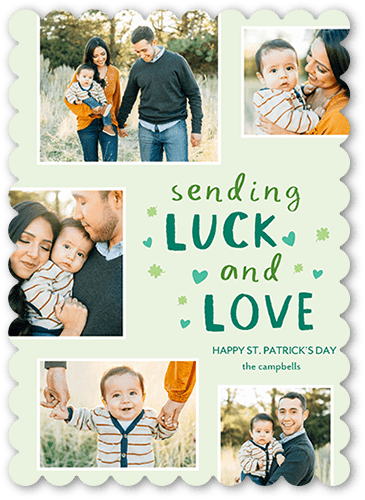 Fun Confetti 5x7 Green  St. Patrick's Day Card