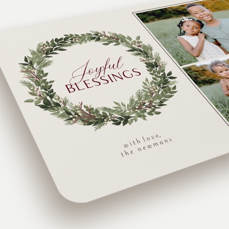 Painted Wreath Holiday Card