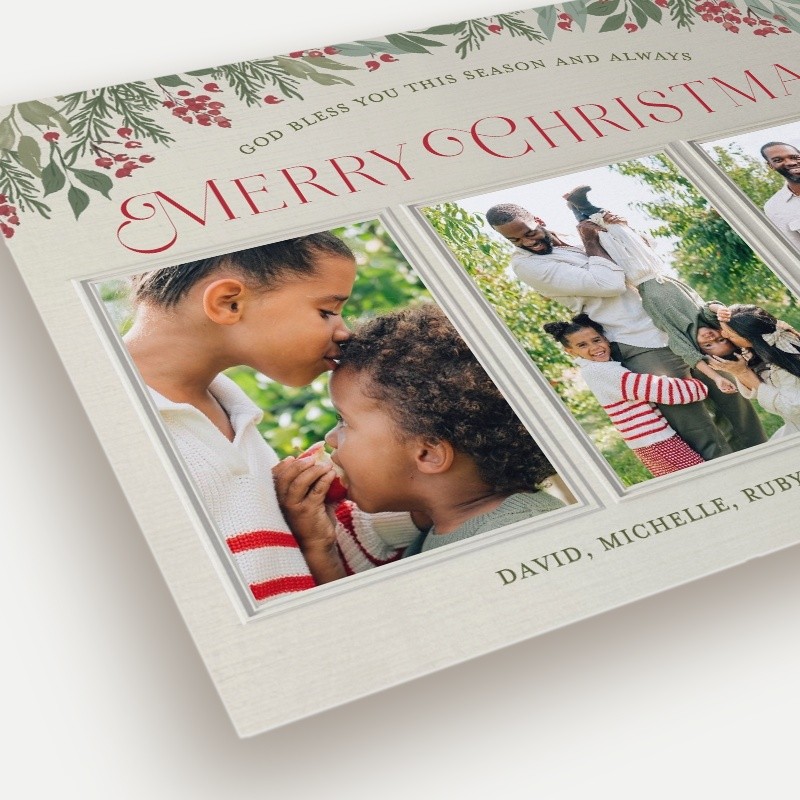 Botanical Arch Religious Christmas Card