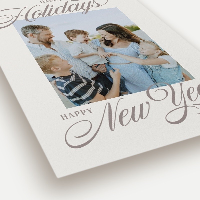 Split Script Holiday Card