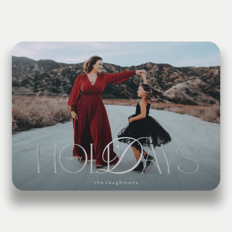 Elegant Flourish Holiday Card