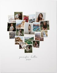 Tilted Heart Collage Portrait