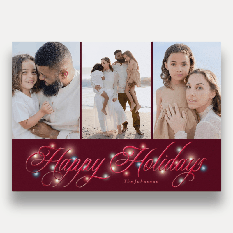 Glowing Flourish Holiday Card