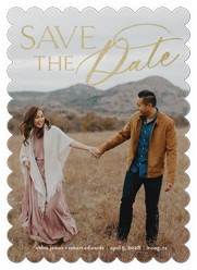 Glamorous Announcement 5x7 Foil Stamped