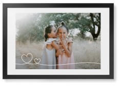 Double Heart Line Art