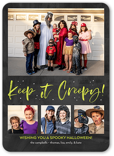Keep Creepy 5x7 Gray  Halloween Card