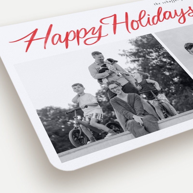 Brushed Merry Holiday Card