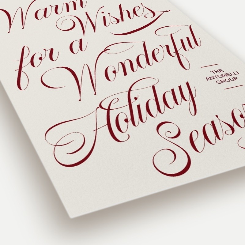 Elegant Calligraphy Holiday Card