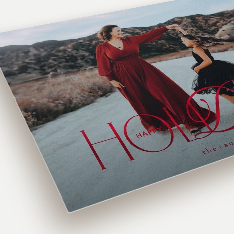 Elegant Flourish Holiday Card