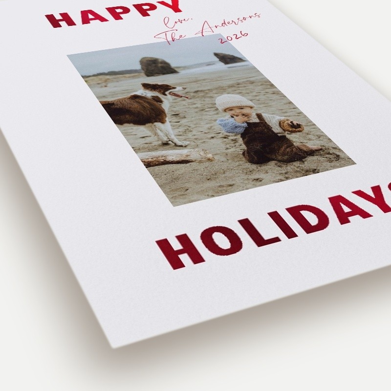 Modern Signature Holiday Card