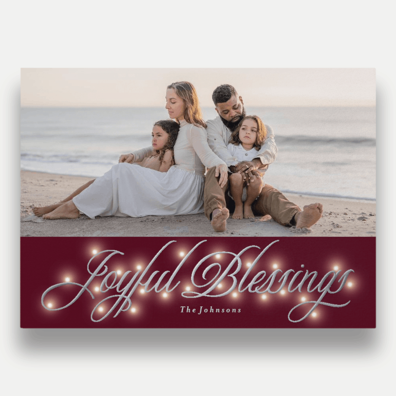 Glowing Flourish Holiday Card