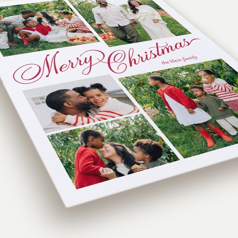 Script Collage Holiday Card