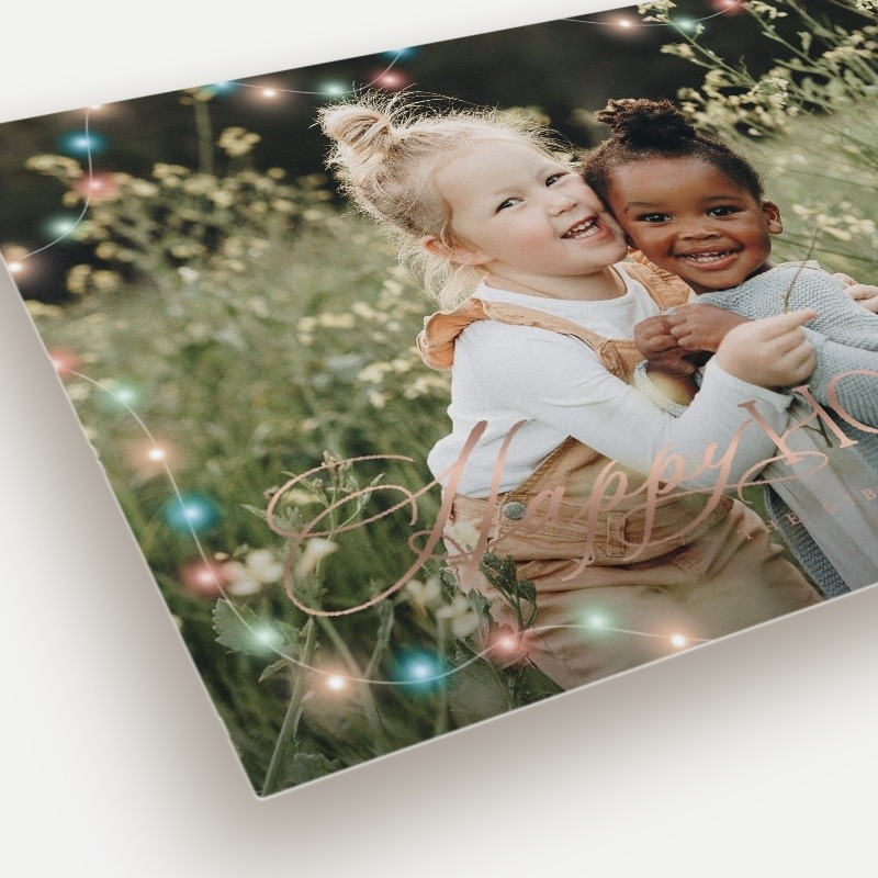 String Light Frame Holiday Card