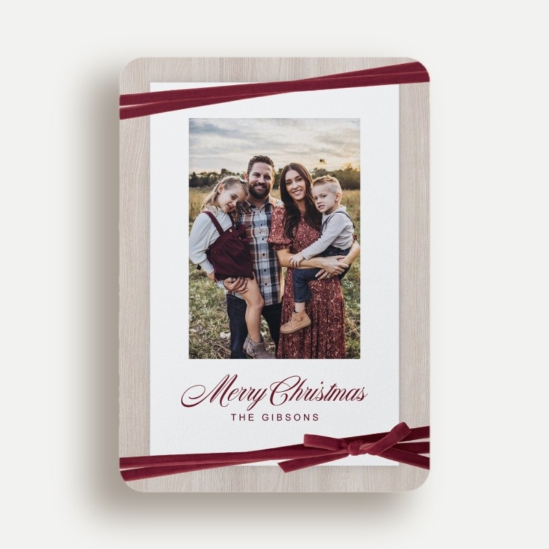 Elegant Bow Frame Holiday Card