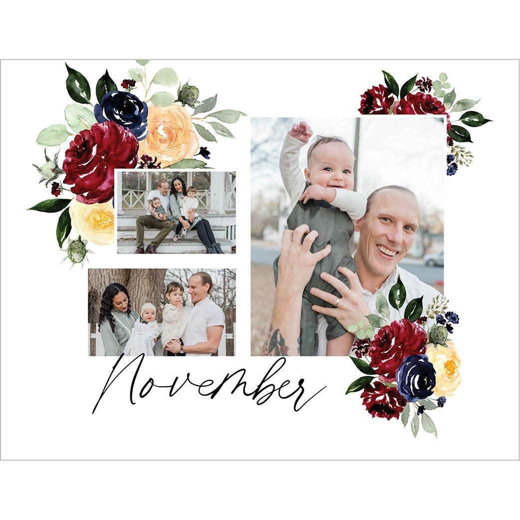 Seasonal Watercolor Florals by Kim Thoa 8x11 undefined  Wall Calendar