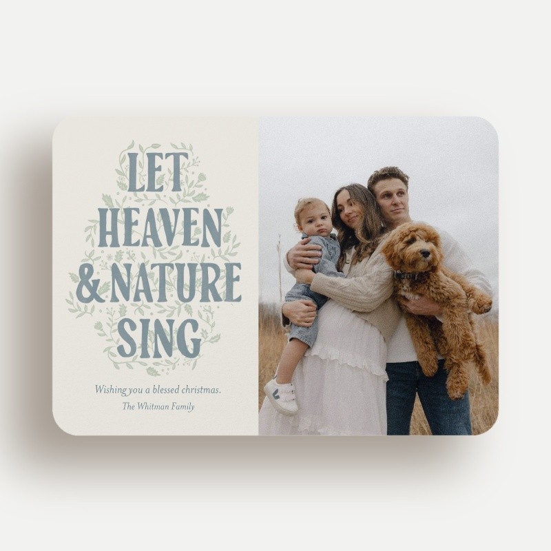 Heaven Sing Religious Christmas Card