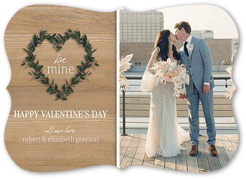 Nature Wreath 5x7 Beige  Valentine's Day Card