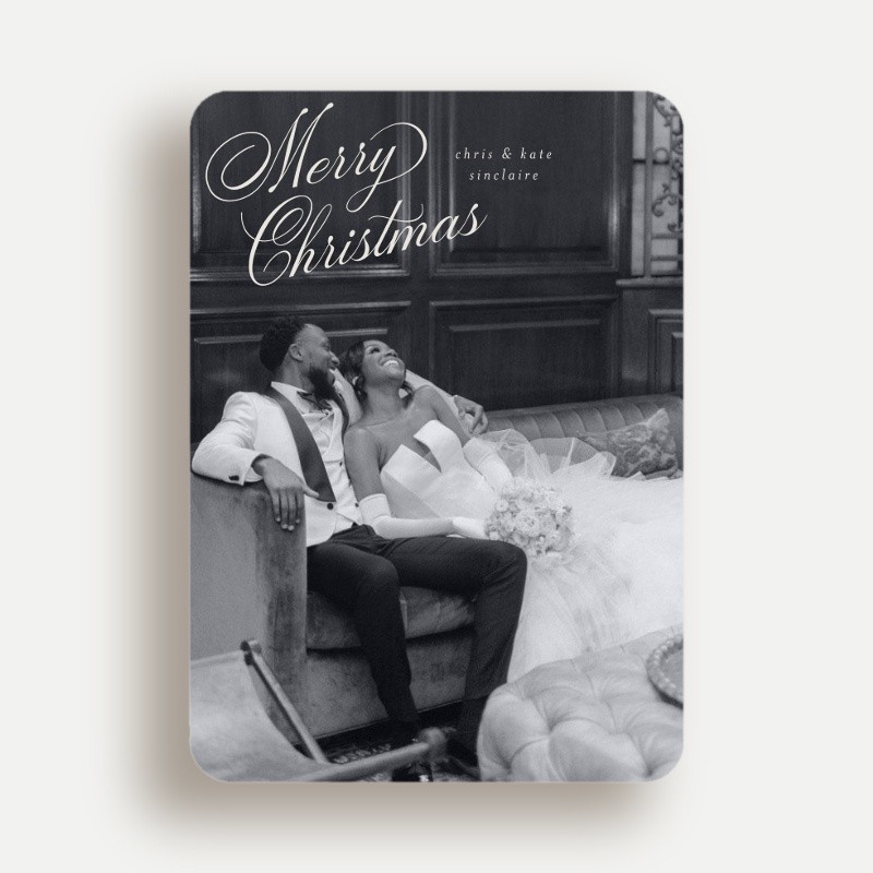 Sweeping Script Holiday Card