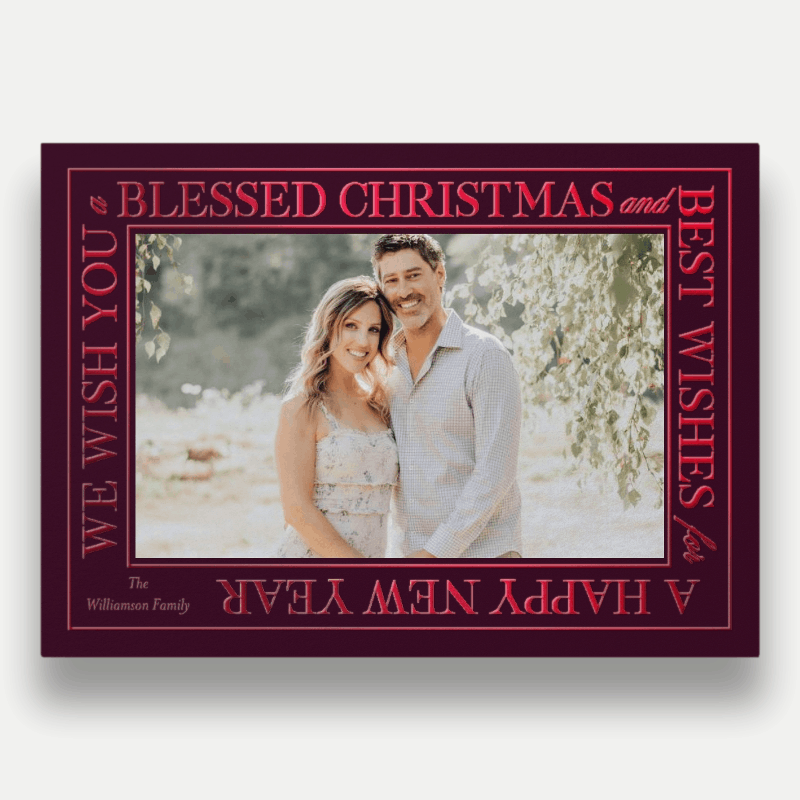 Wrapped Wishes Holiday Card