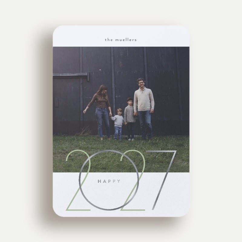 Chic Shimmer New Year's Card