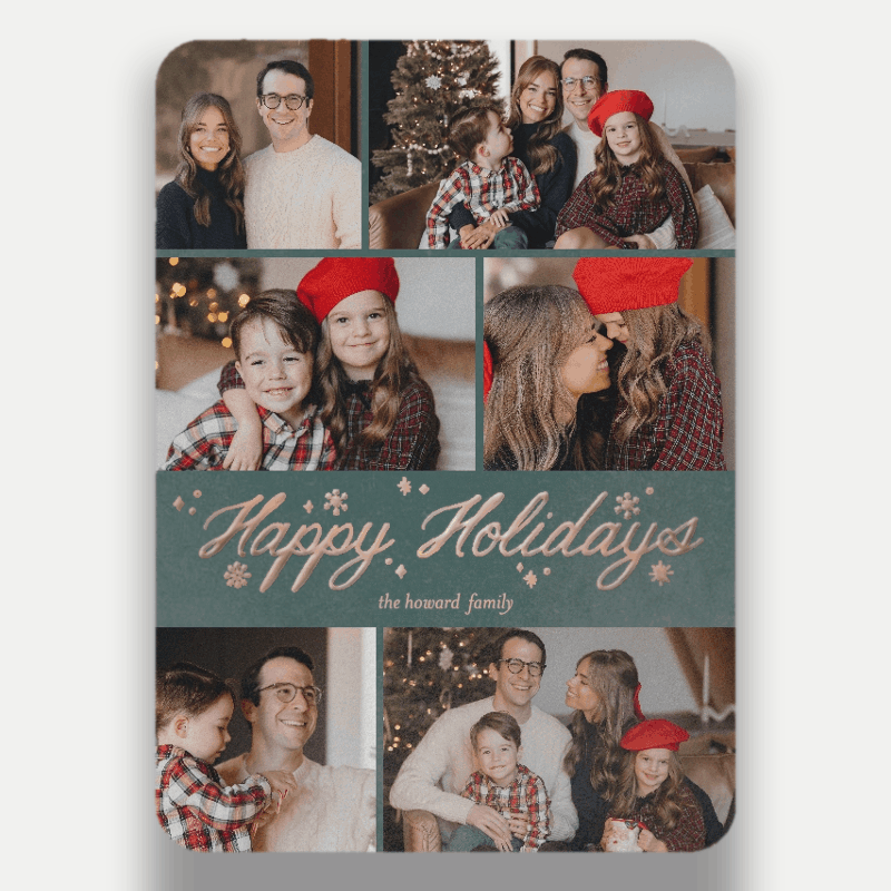Snowflake Script Holiday Card