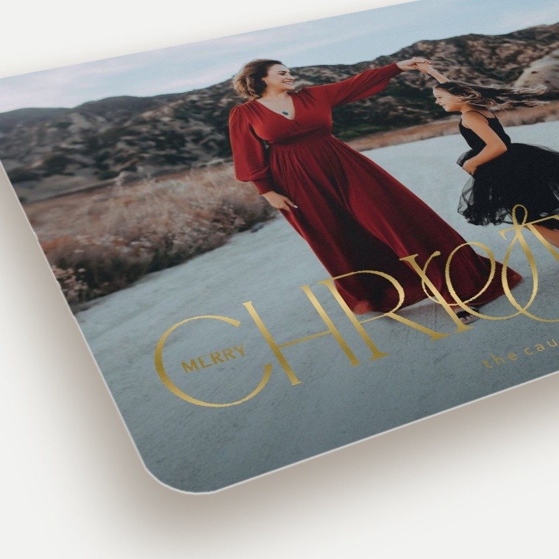 Elegant Flourish Holiday Card