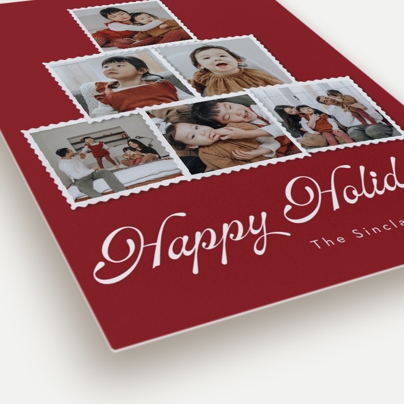 Photo Tree Stack Holiday Card