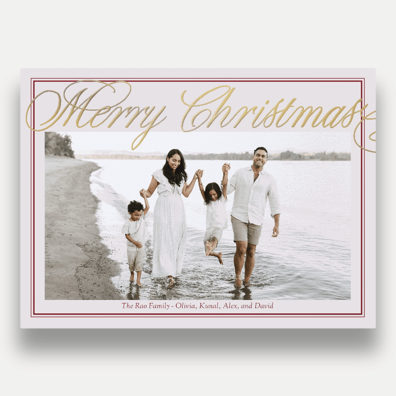 Grand Script Holiday Card