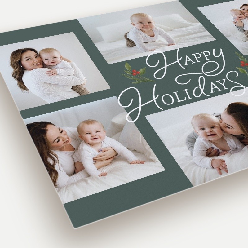 Berry Script Collage Holiday Card