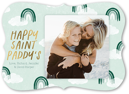 Rad Rainbow 5x7 Green  St. Patrick's Day Card