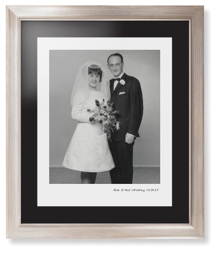 Framed Prints: Modern Gallery of One Portrait Metallic Modern Frame Black Top & Bottom Mat 16x20 1 Photo Shutterfly